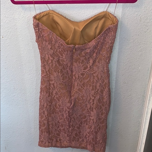 Lace Rose Gold Dress - Picture 3 of 4